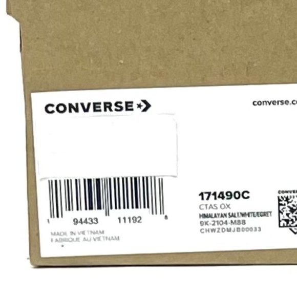 💖MEGA SALE💖Converse CTAS Shoes Women OX Knit Himalayan Salt White  171490C - Picture 6 of 10